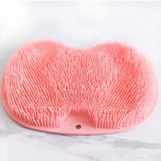 2-in-1 Shower Back Scrubber & Foot Cleaner Mat with Suction Grip